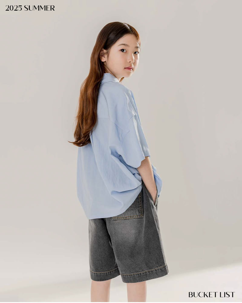 Bucket List - Korean Children Fashion - #stylishchildhood - Brushed Knee-Length Denim Pants - 10