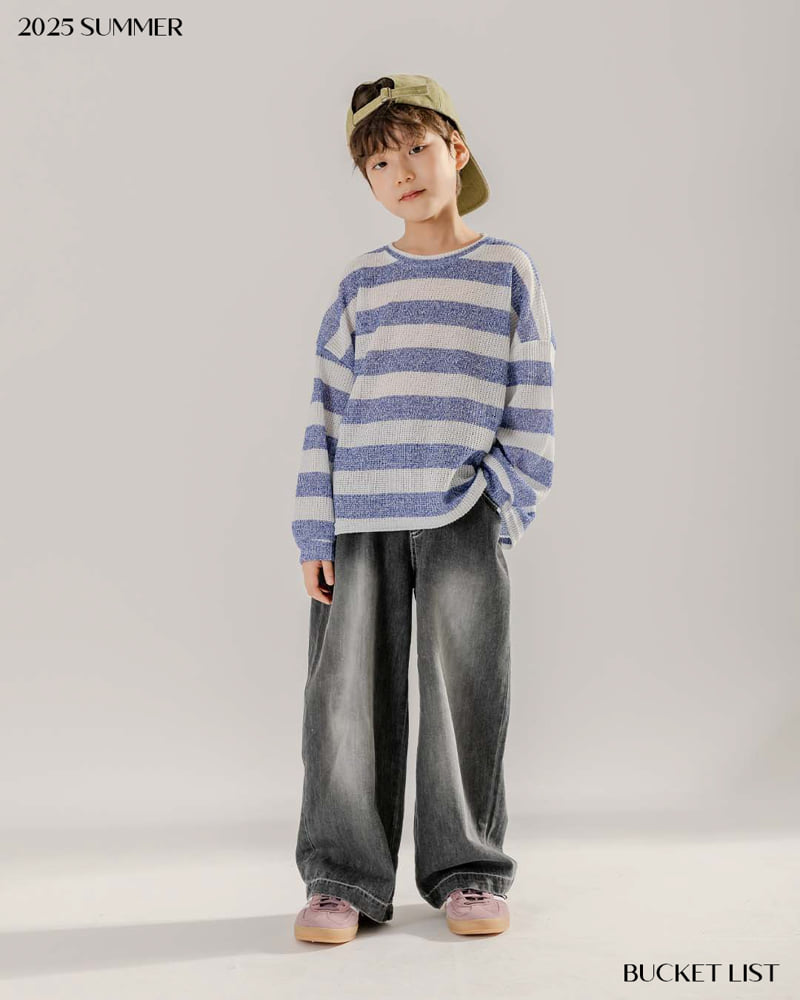 Bucket List - Korean Children Fashion - #todddlerfashion - See-Through Stripe Tee - 10