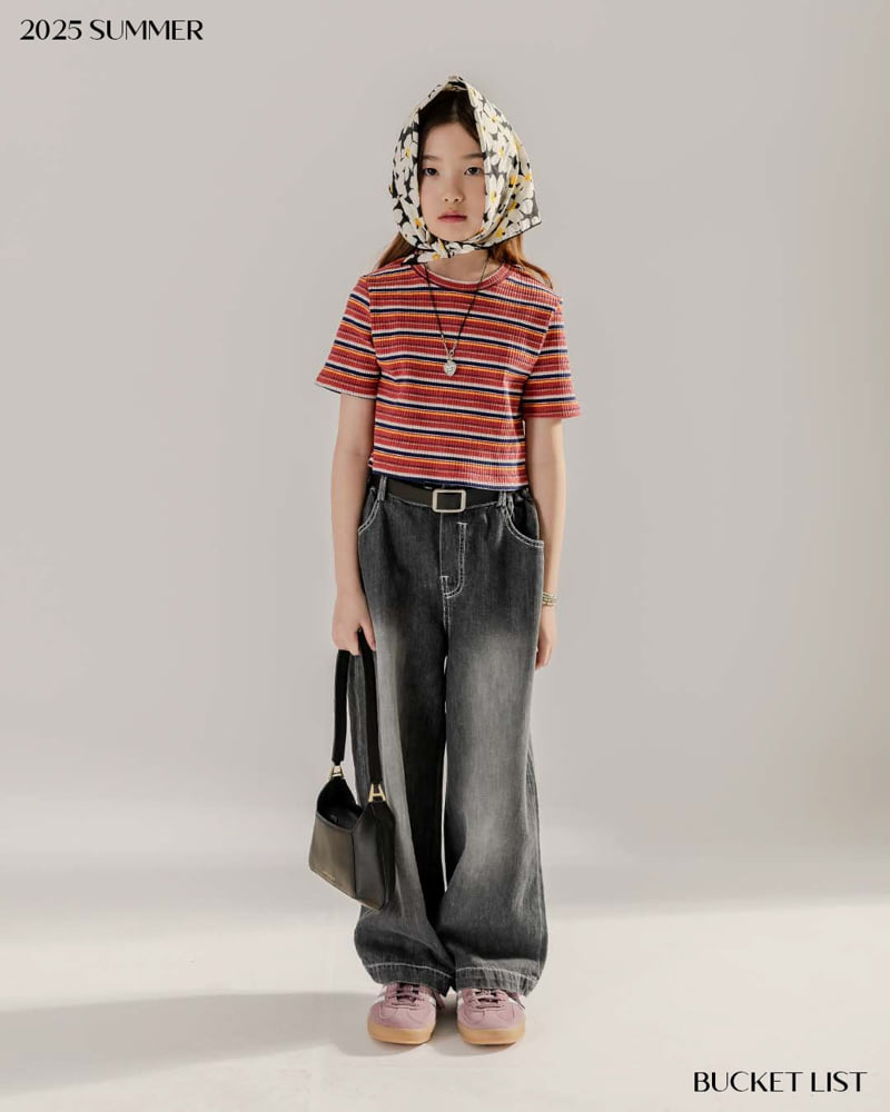 Bucket List - Korean Children Fashion - #todddlerfashion - Crop Ribbed Tee - 9