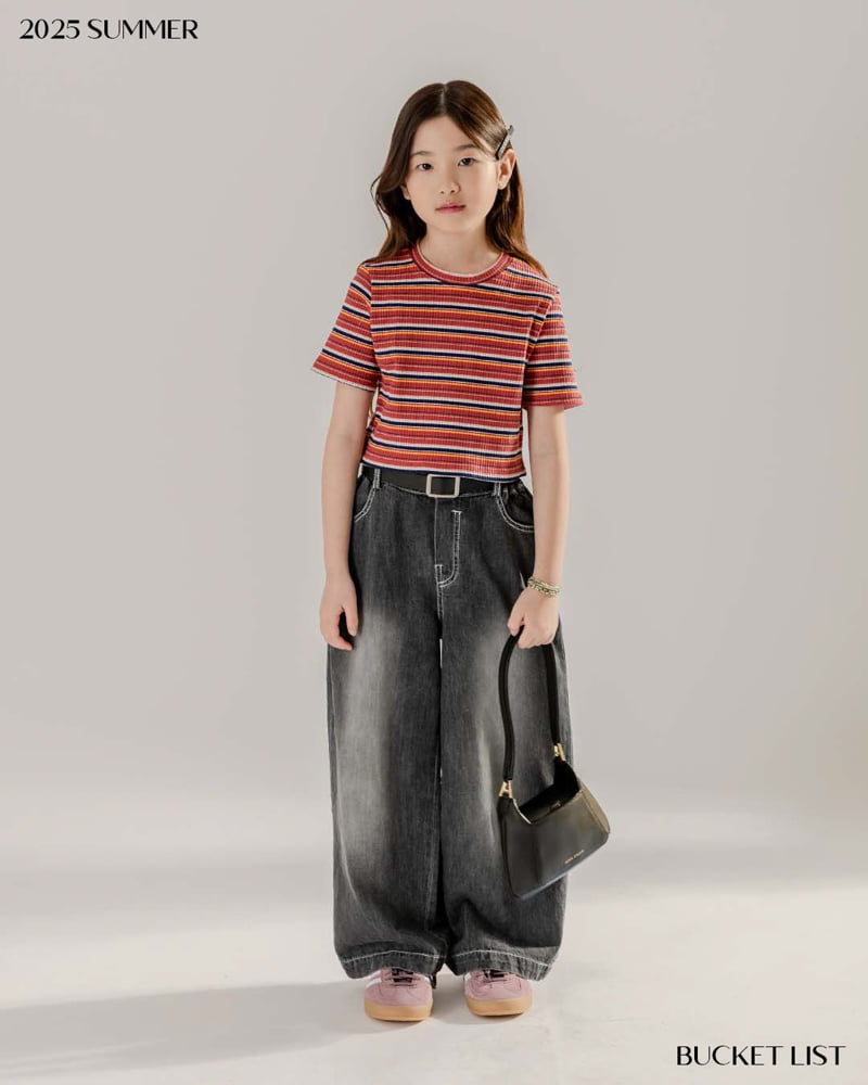 Bucket List - Korean Children Fashion - #toddlerclothing - Crop Ribbed Tee - 10