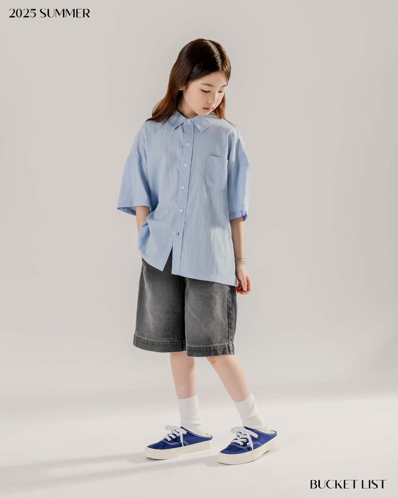 Bucket List - Korean Children Fashion - #toddlerclothing - Brushed Knee-Length Denim Pants - 9