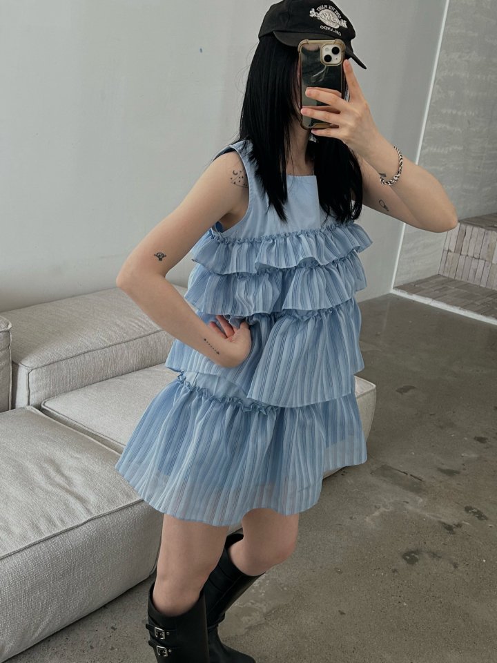 Buckle - Korean Women Fashion - #momslook - Bass Frill One-piece - 10