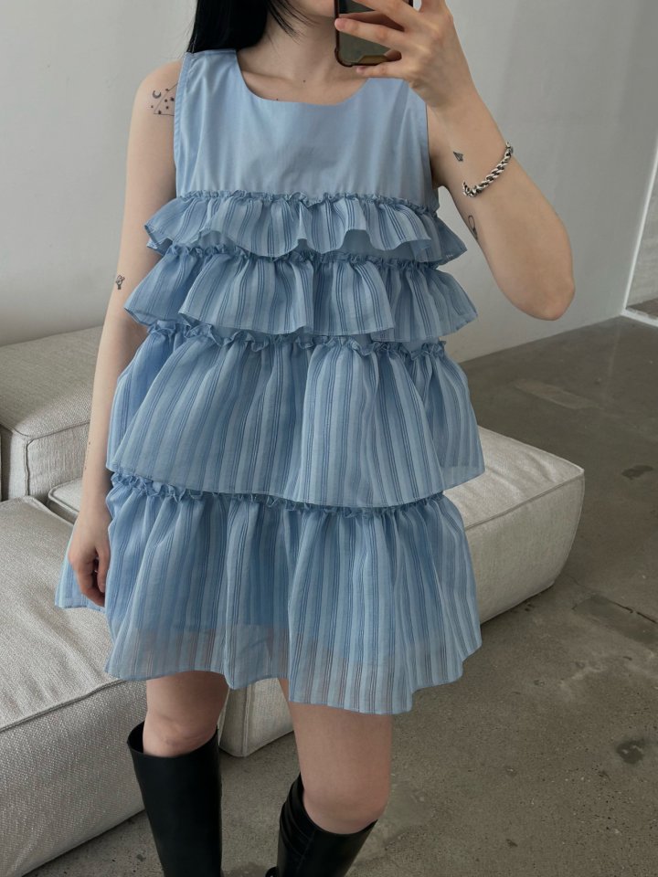 Buckle - Korean Women Fashion - #womensfashion - Bass Frill One-piece - 4