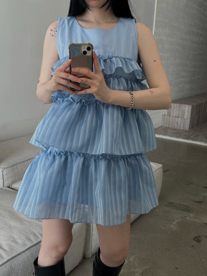 Buckle - Korean Women Fashion - #momslook - Bass Frill One-piece - 6
