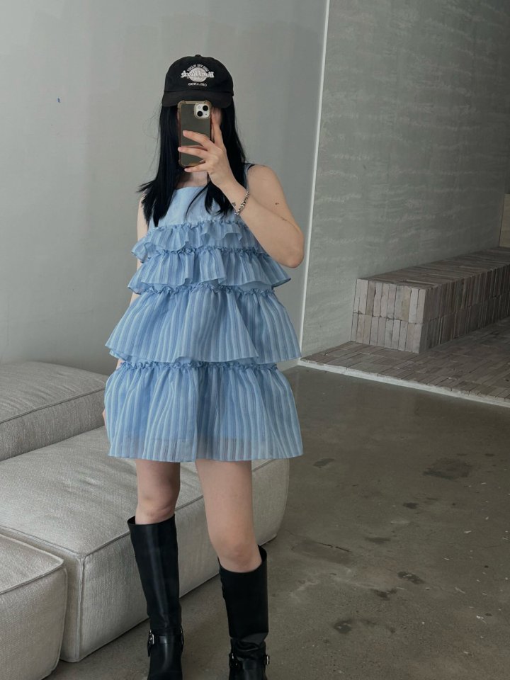 Buckle - Korean Women Fashion - #momslook - Bass Frill One-piece - 8