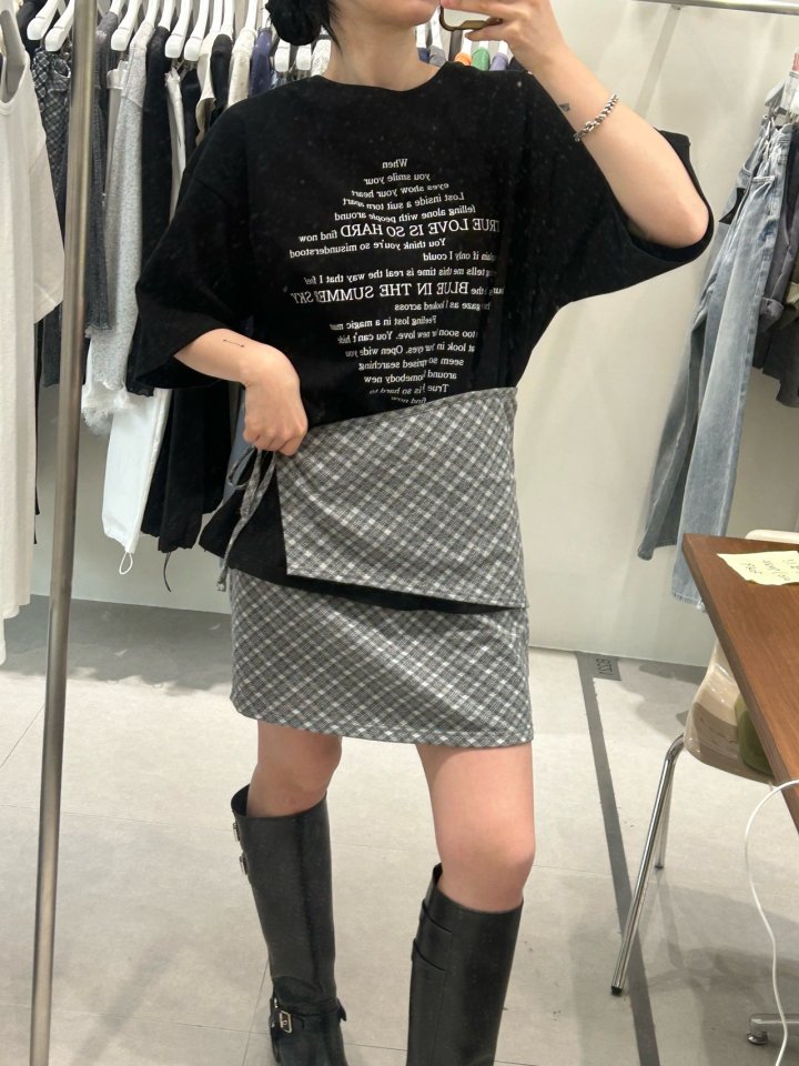 Buckle - Korean Women Fashion - #momslook - Check Wrap Skirt - 5