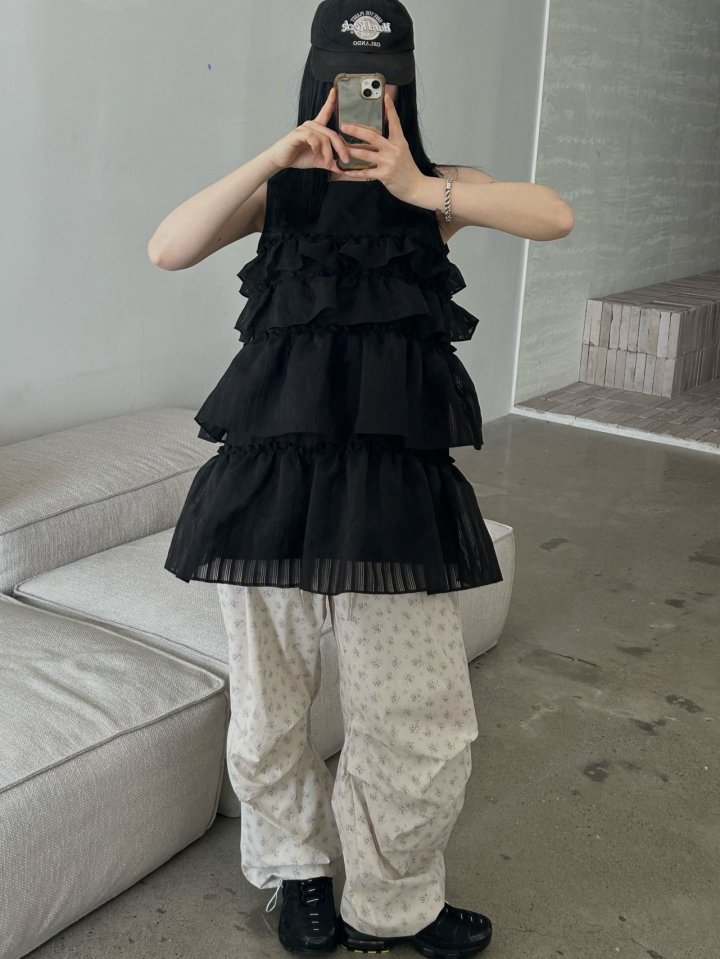 Buckle - Korean Women Fashion - #womensfashion - Butter Flower Pants - 7