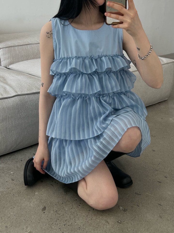 Buckle - Korean Women Fashion - #womensfashion - Bass Frill One-piece
