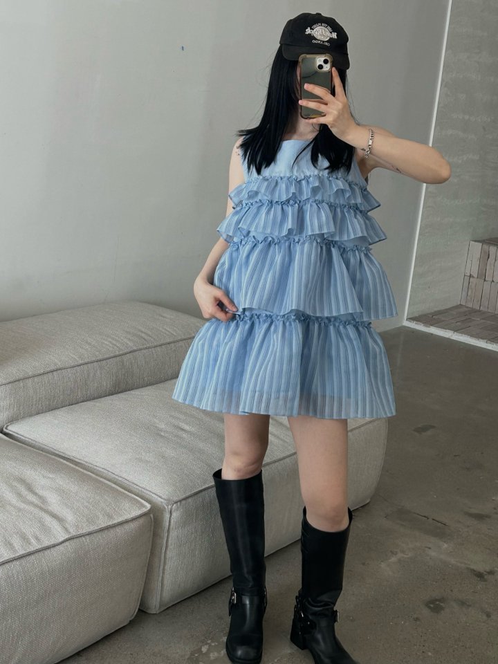 Buckle - Korean Women Fashion - #womensfashion - Bass Frill One-piece - 7