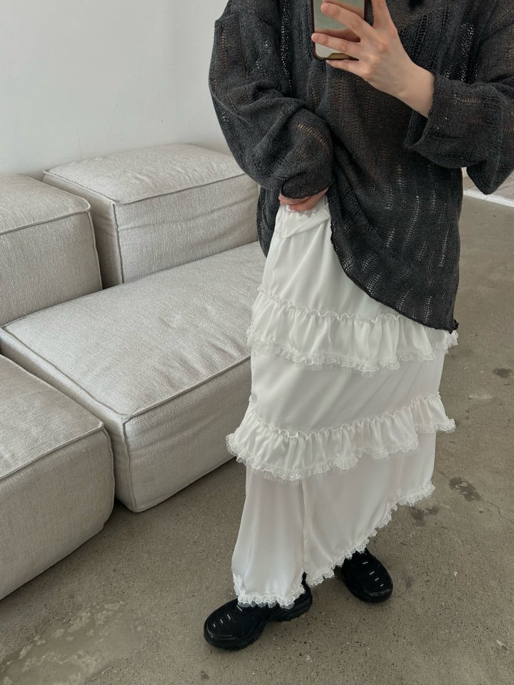 Buckle - Korean Women Fashion - #womensfashion - Satin Cancan Skirt