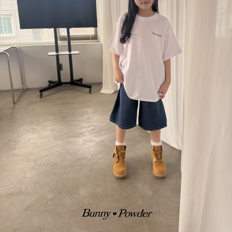Bunny Powder - Korean Children Fashion - #Kfashion4kids - Denim Bermuda Pants - 8