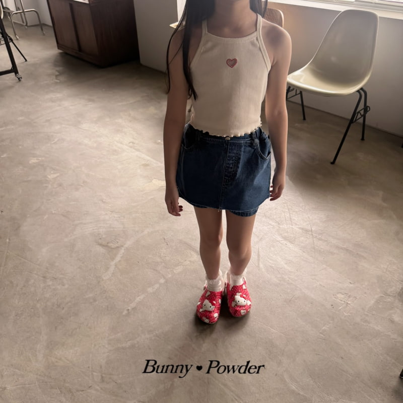 Bunny Powder - Korean Children Fashion - #childofig - Denim Skirt Pants - 10
