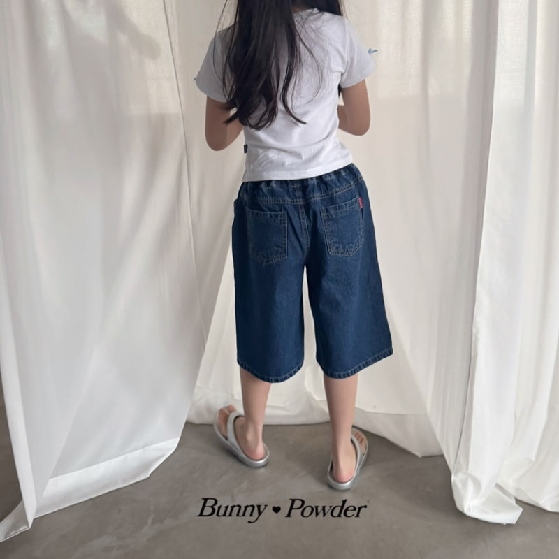 Bunny Powder - Korean Children Fashion - #designkidswear - Denim Bermuda Pants - 2