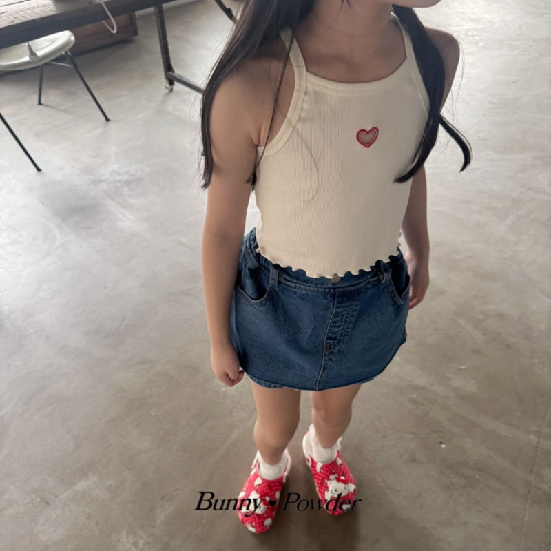 Bunny Powder - Korean Children Fashion - #designkidswear - Heart Heart Sleeveless