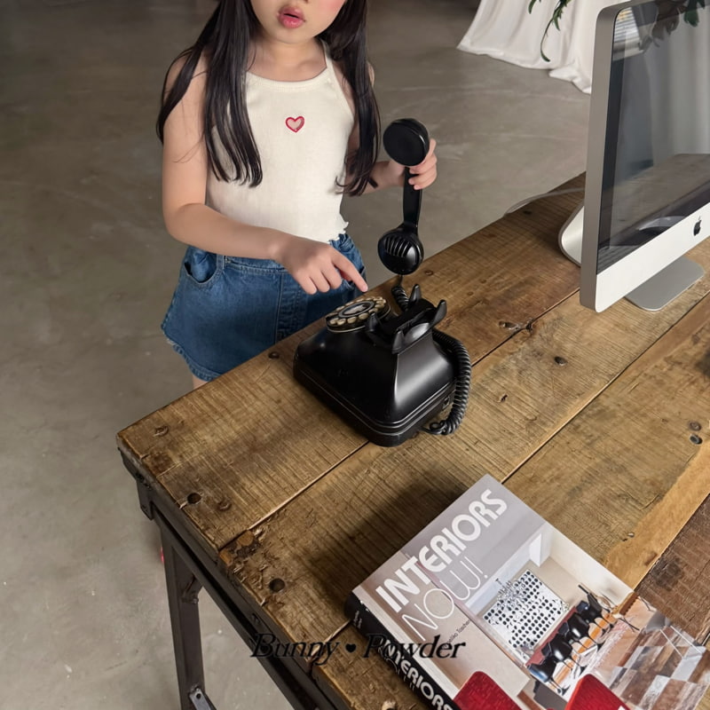 Bunny Powder - Korean Children Fashion - #discoveringself - Heart Heart Sleeveless - 2