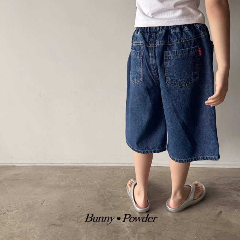 Bunny Powder - Korean Children Fashion - #discoveringself - Denim Bermuda Pants - 4