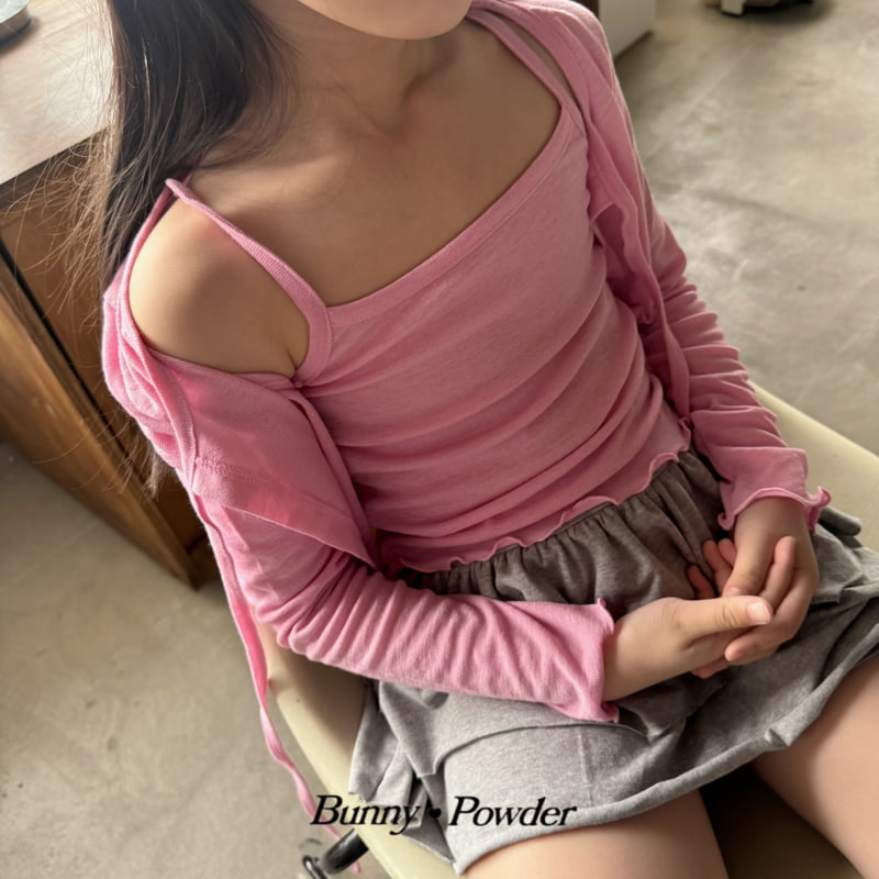 Bunny Powder - Korean Children Fashion - #fashionkids - Linen Cardigan Set - 6