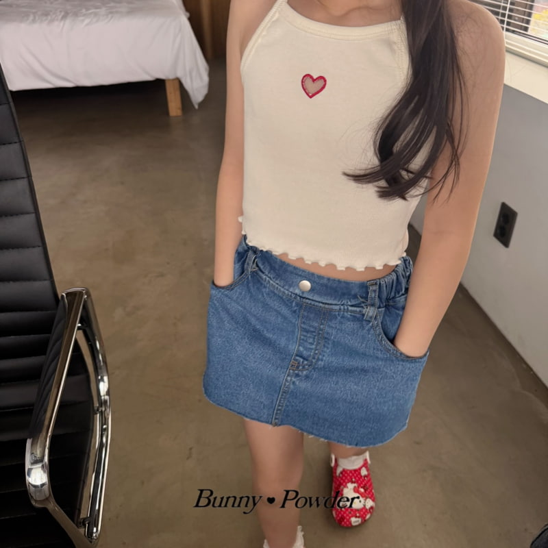 Bunny Powder - Korean Children Fashion - #fashionkids - Heart Heart Sleeveless - 4