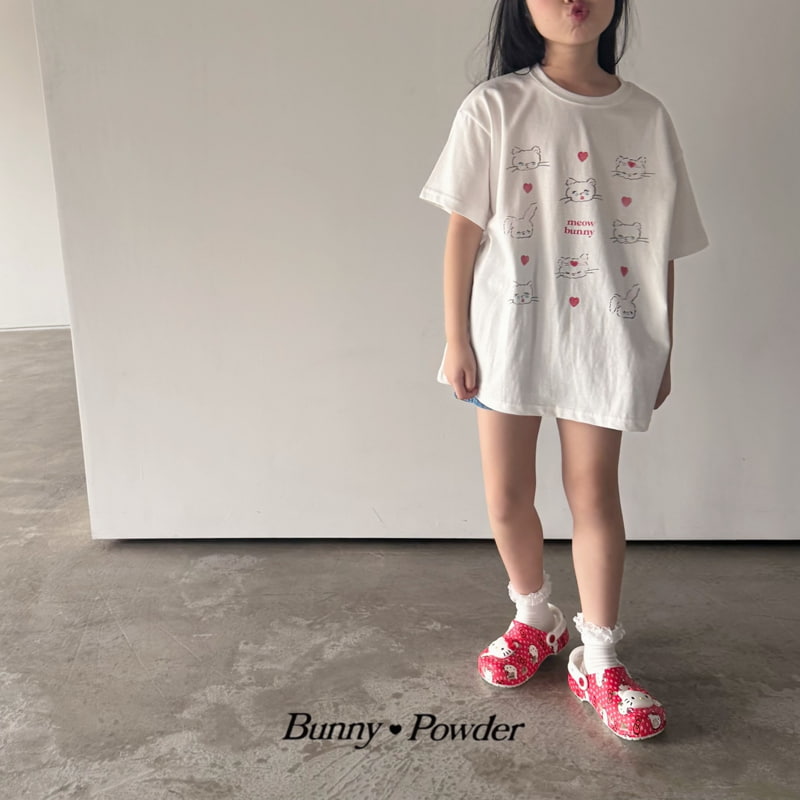 Bunny Powder - Korean Children Fashion - #kidsshorts - Miu bunny Tee - 2