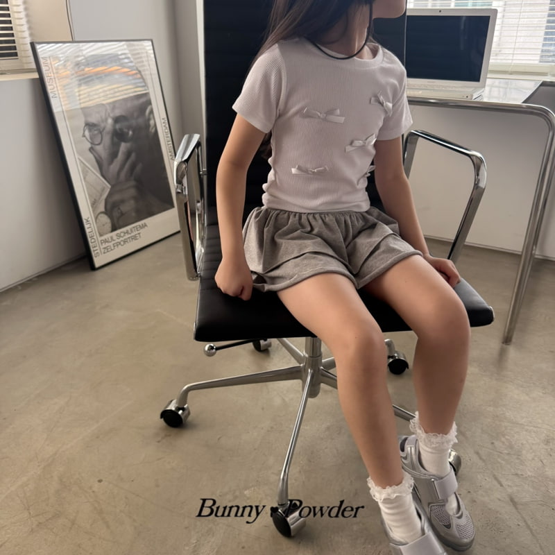 Bunny Powder - Korean Children Fashion - #kidsstore - Ribbon Pearl Tee - 5