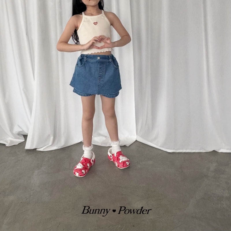 Bunny Powder - Korean Children Fashion - #kidsstore - Heart Heart Sleeveless - 5
