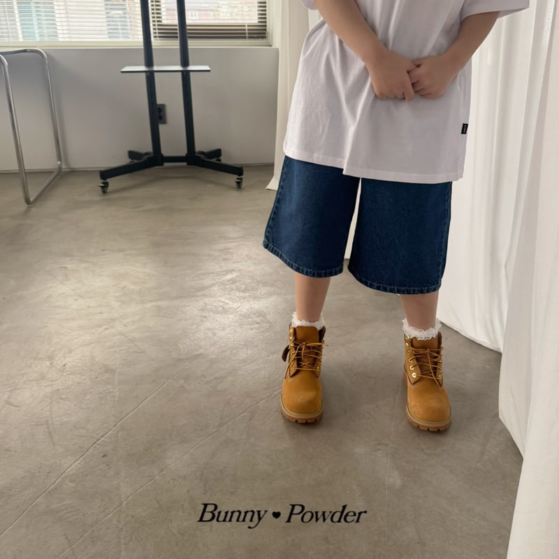 Bunny Powder - Korean Children Fashion - #kidzfashiontrend - Denim Bermuda Pants - 7
