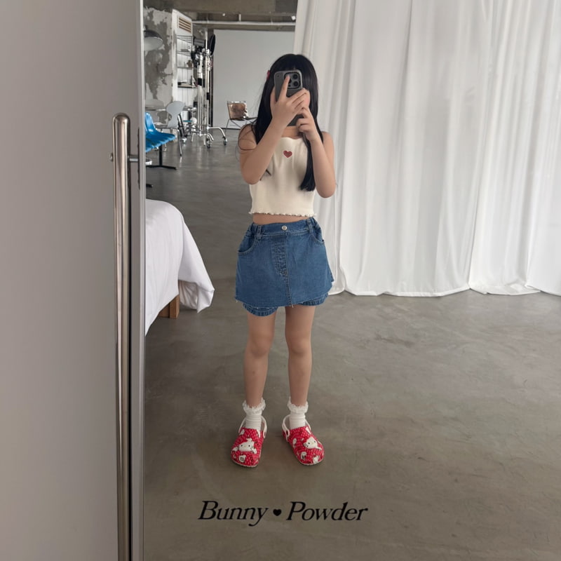 Bunny Powder - Korean Children Fashion - #kidzfashiontrend - Denim Skirt Pants - 3