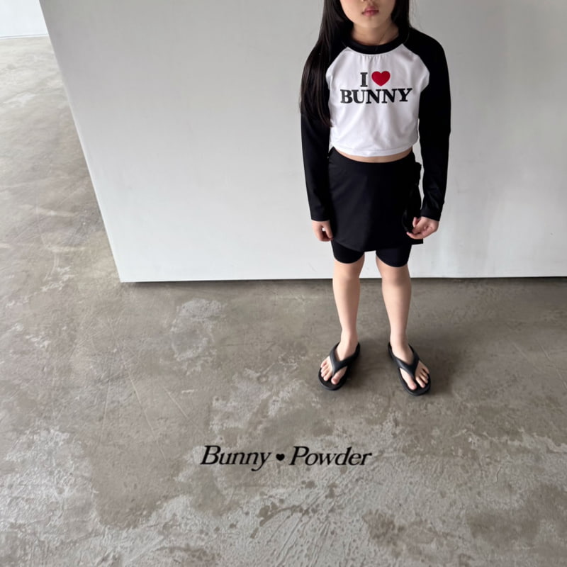 Bunny Powder - Korean Children Fashion - #littlefashionista - I Love Rash Guard Tee