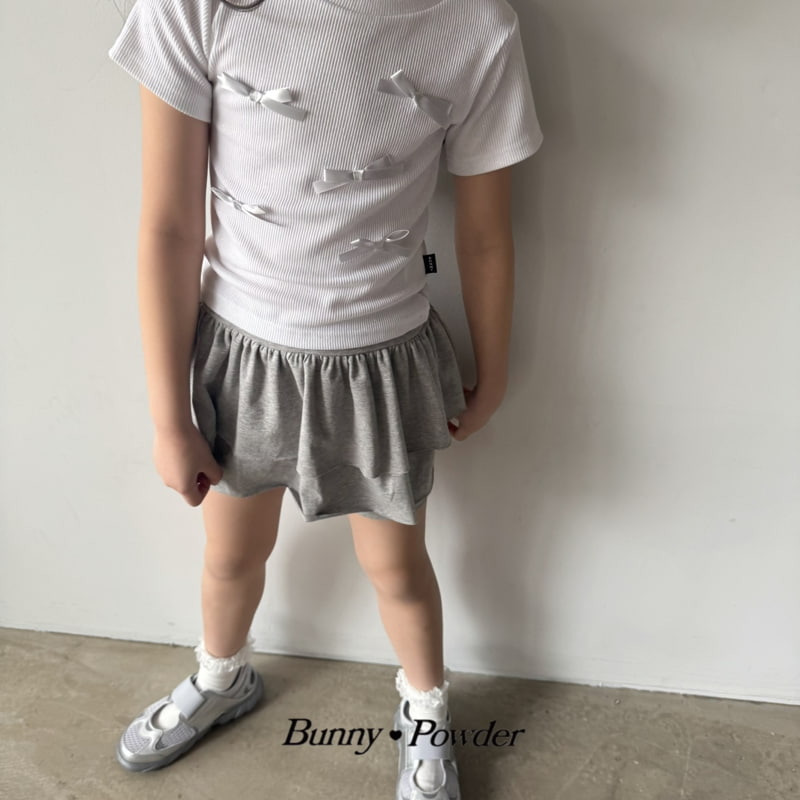 Bunny Powder - Korean Children Fashion - #littlefashionista - Ribbon Pearl Tee - 8