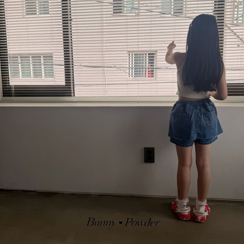 Bunny Powder - Korean Children Fashion - #littlefashionista - Denim Skirt Pants - 5