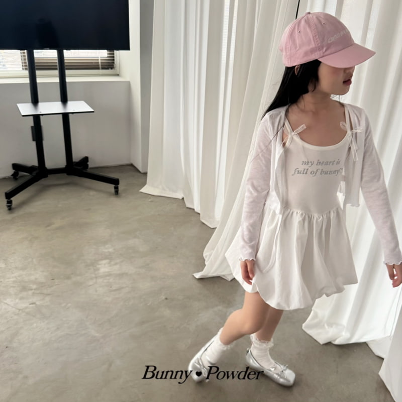 Bunny Powder - Korean Children Fashion - #littlefashionista - Linen Cardigan Set - 11