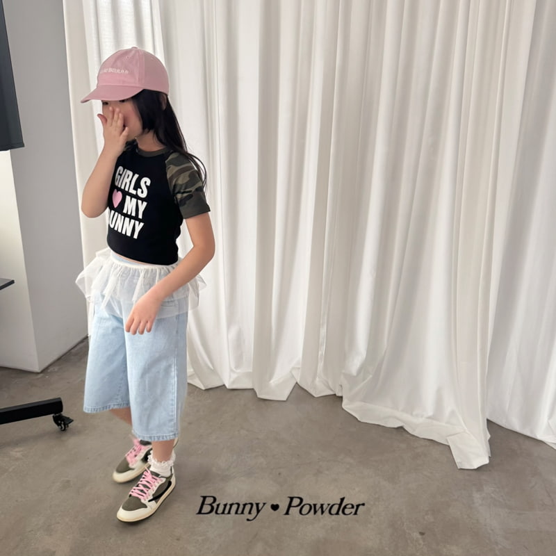 Bunny Powder - Korean Children Fashion - #minifashionista - Denim Bermuda Pants - 11