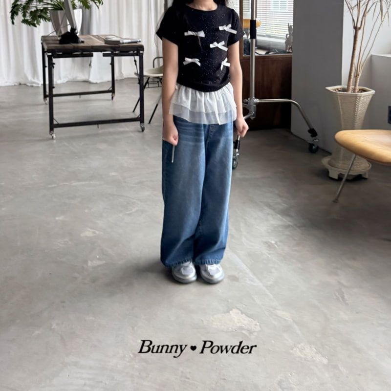 Bunny Powder - Korean Children Fashion - #minifashionista - Ribbon Pearl Tee - 10
