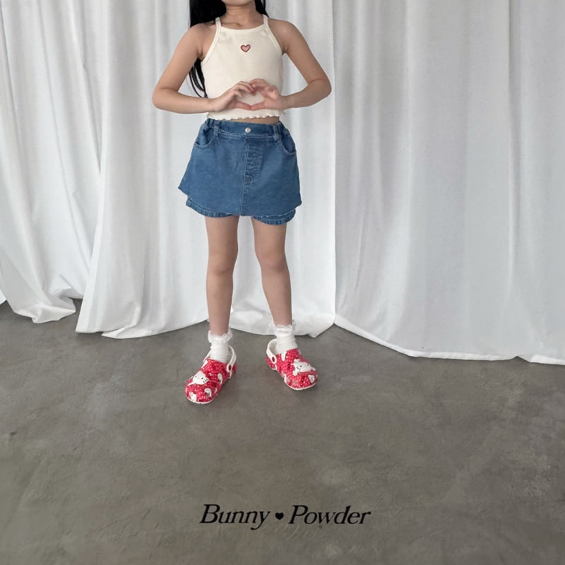 Bunny Powder - Korean Children Fashion - #minifashionista - Denim Skirt Pants - 7
