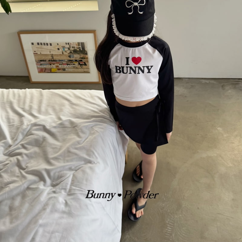 Bunny Powder - Korean Children Fashion - #toddlerclothing - I Love Rash Guard Tee - 6