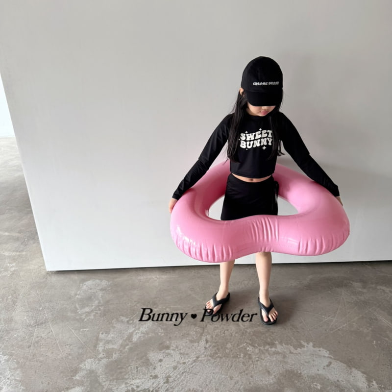 Bunny Powder - Korean Children Fashion - #toddlerclothing - Sweet Rash Guard Tee