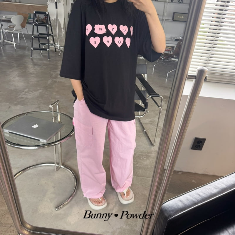 Bunny Powder - Korean Women Fashion - #momslook - Adult Hearts Cargo Pants