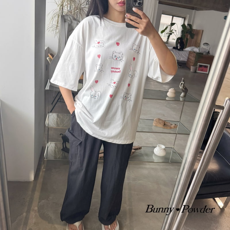 Bunny Powder - Korean Women Fashion - #momslook - Adult Miu bunny Tee - 10