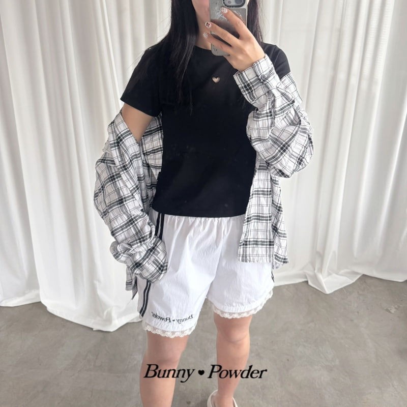 Bunny Powder - Korean Women Fashion - #momslook - Adult Heart Punching Tee - 10