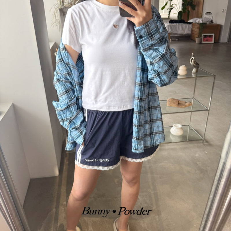 Bunny Powder - Korean Women Fashion - #momslook - Adult Heart Punching Tee - 2