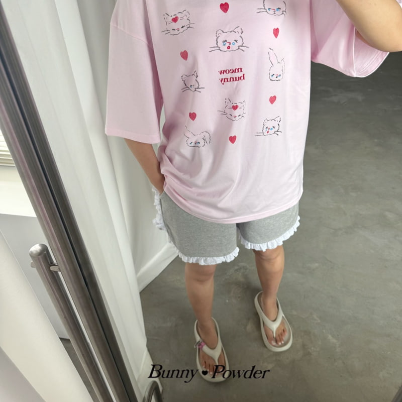 Bunny Powder - Korean Women Fashion - #shopsmall - Adult Miu bunny Tee - 3