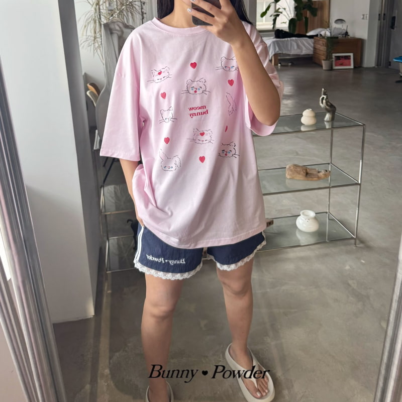 Bunny Powder - Korean Women Fashion - #shopsmall - Adult Miu bunny Tee - 4