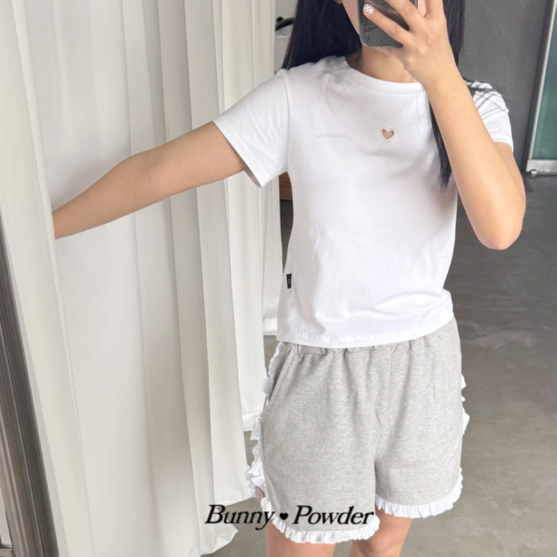 Bunny Powder - Korean Women Fashion - #womensfashion - Adult Heart Punching Tee