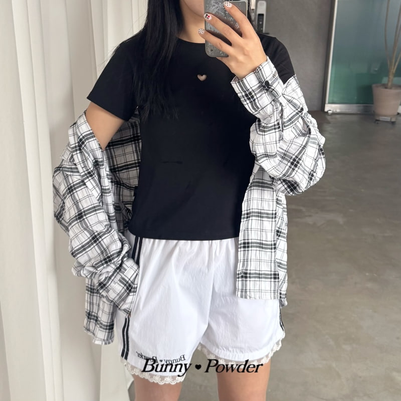 Bunny Powder - Korean Women Fashion - #womensfashion - Adult Heart Punching Tee - 11