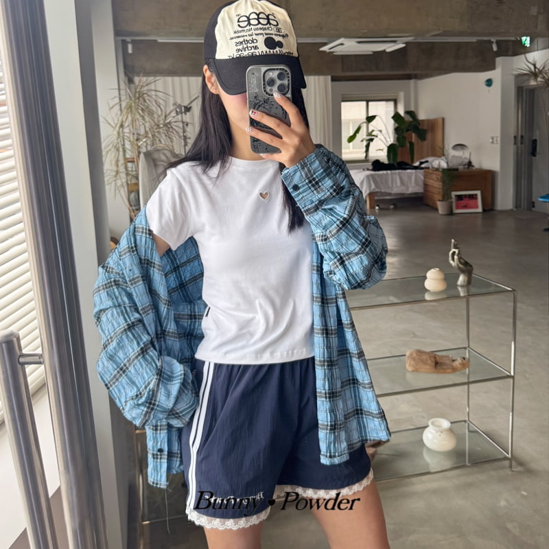 Bunny Powder - Korean Women Fashion - #womensfashion - Adult Heart Punching Tee - 3