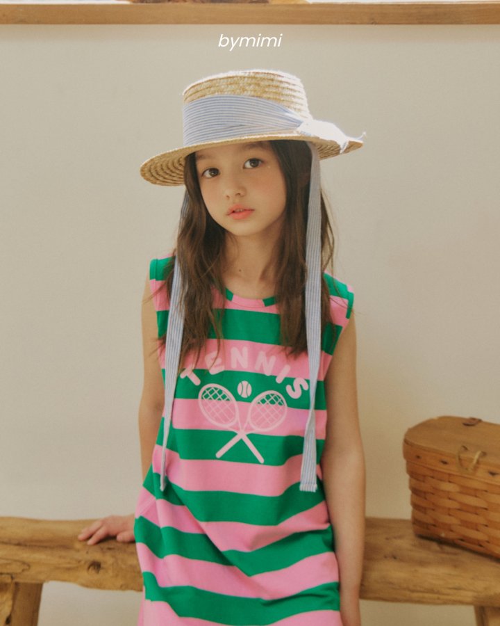 Bymimi - Korean Children Fashion - #childofig - Racket Sleeveless One-piece - 11
