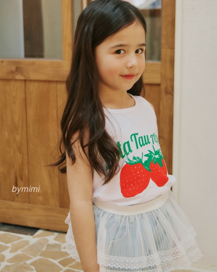 Bymimi - Korean Children Fashion - #childrensboutique - Strawberry Sleeveless - 7