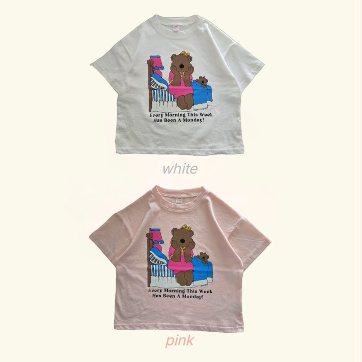 Bymimi - Korean Children Fashion - #childrensboutique - Bed Bear Tee