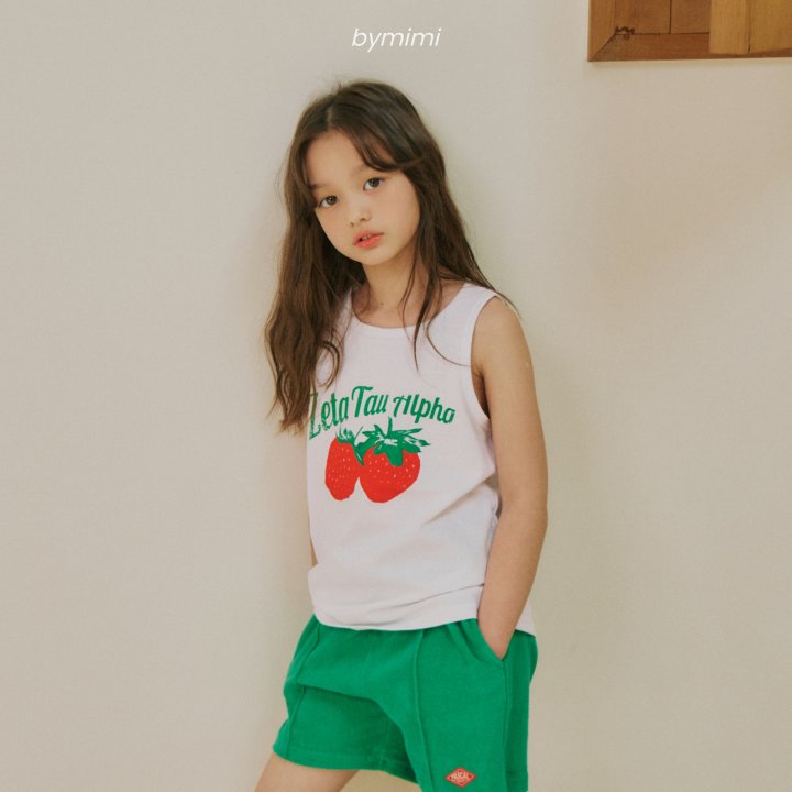 Bymimi - Korean Children Fashion - #designkidswear - Strawberry Sleeveless - 8