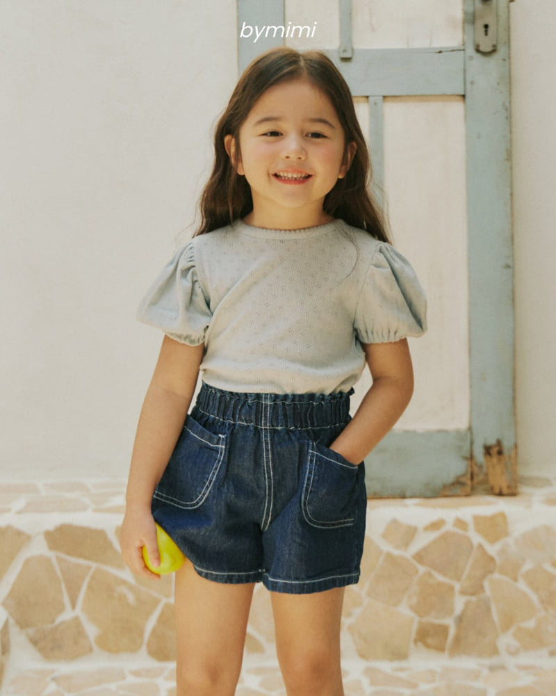 Bymimi - Korean Children Fashion - #childrensboutique - Picot Puff Tee - 4